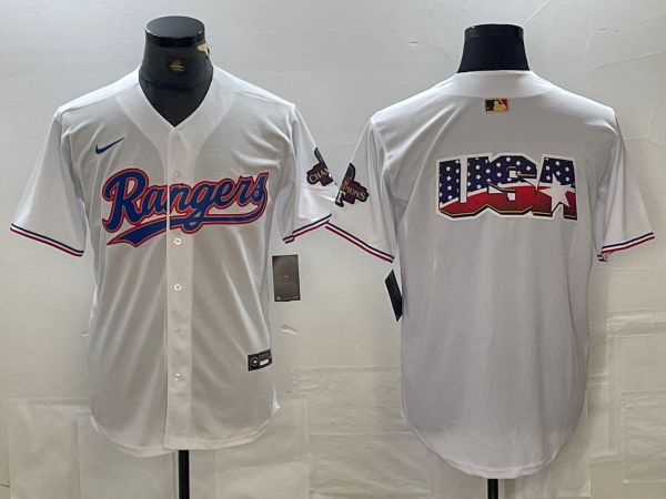 Men Texas Rangers Blank White Game Nike 2024 MLB Jersey style 5->philadelphia eagles->NFL Jersey